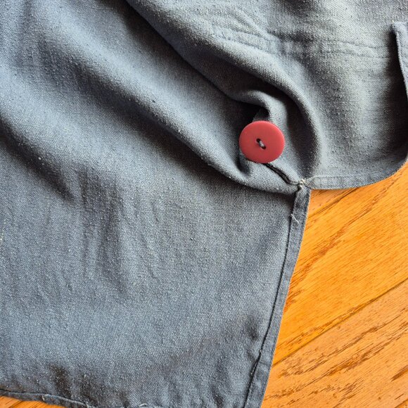 Raw Silk Vintage Dalmy's Top Cardigan Jacket Utility Safari S - Picture 9 of 13